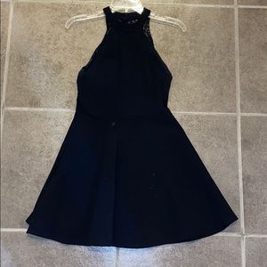 WORN ONCE-black party dress with lace back